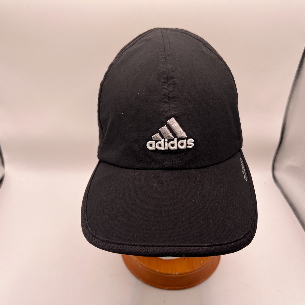 Adidas Adizero Running Hat Black Performance Adjustable Training Cap